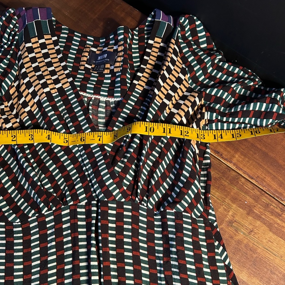 MAEVE Gianna Anthropologie tunic dress multicolored geometric print festival - Picture 10 of 12